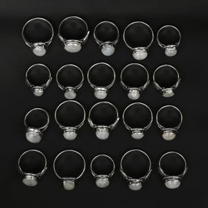 Wholesale Bismillah Gems Natural Rainbow Moonstone Women's Vintage Artisan Jewelry 925 Sterling <b>Silver</b> Plated Bezel <b>Set</b> <b>Rings</b> - Product Image 5
