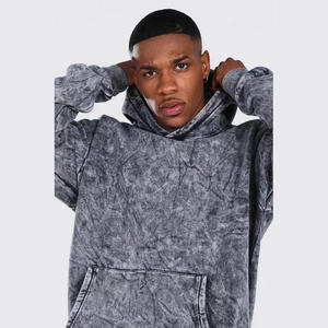 Sudadera con Capucha de Color Sólido, Estilo Acid Wash, Talla Grande, de Alta Calidad, al Mejor Precio - Product Image 2