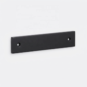 Poignée de meuble rectangulaire en laiton tendance, design moderne, finition noire mate, pour maison, bureau, salon, commode - Product Image 1