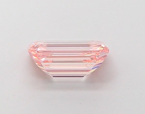 Diamant rose intense fantaisie taille émeraude de 1,37 carat, qualité VVS2, polissage excellent, cultivé en laboratoire, pierre non montée pour bijoux sur mesure - Product Image 3