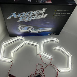 Nouveaux Phares de Voiture à Fond Plat Style DTM avec Halos Icôniques pour <span class=keywords><strong>BMW</strong></span> <span class=keywords><strong>E90</strong></span> F10 M4 F30 – Kit de Rétrofit <span class=keywords><strong>LED</strong></span> <span class=keywords><strong>Angel</strong></span> <span class=keywords><strong>Eyes</strong></span> - Product Image 3