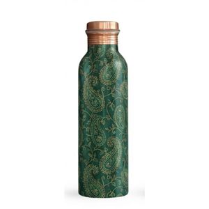 Botella de Agua de Cobre Puro Hecha a Mano con Diseño Floral Mandala, a Prueba de Fugas, para Bebidas Ayurvédicas, Venta al Por Mayor - Product Image 5