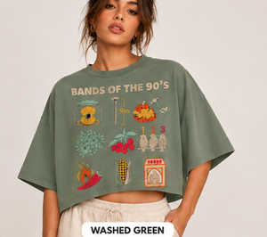 Custom Women's Oversized Crop T Shirt Vintage Graphic Print Streetwear Cotton Cropped Tee Casual Fashion <b>Top</b> OEM ODM - Product Image 5