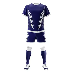 Conjunto deportivo de verano para hombre con estampado geométrico azul, camiseta y pantalones cortos con tejido de punto de secado rápido para el verano. - Product Image 1