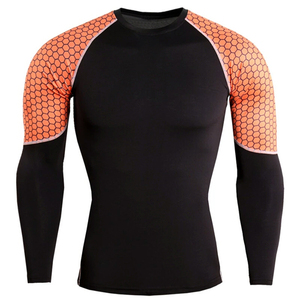 High Quality Custom Printed BJJ Rash Guard Sweat Absorbent Quick Dry Compression MMA Jiu Jitsu Training Compression Rash Guard - Product Image 1