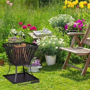 Support carré en métal pour foyer extérieur, brûleur à bois, support de cheminée, pour patio, jardin, camping, porte-bûches - Product Image 3