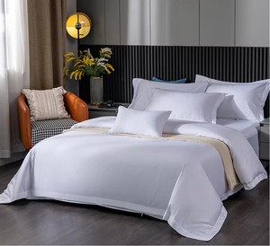 Ensemble de couette gris foncé moderne, uni, avec passepoil blanc, ensemble de literie solide pour la maison - Product Image 5