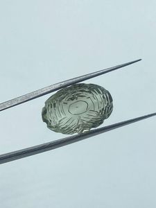 Ametyste verte taillée en fleur fantaisie, améthyste naturelle de haute qualité, pierre taillée en vrac 14,20 carats 12,70x18,80 mm pour la fabrication de bijoux - Product Image 5