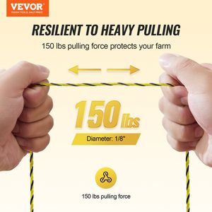 Filo Elettrico Portatile per Recinzione 1640Ft 500M, Diametro 1/8'', 6 Fili in Acciaio Inox per Attrezzature Zootecniche - Product Image 2