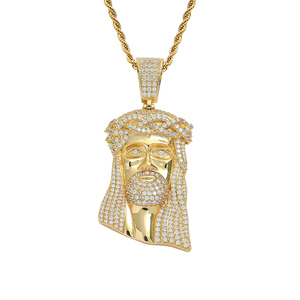 จี้หน้าฮิปฮอปแบบกำหนดเองสำหรับผู้ชาย จี้เพชรโมอิสซาไนต์ VVS ระยิบระยับ เครื่องประดับ 3 มิติ จี้เงินแท้ S925 - Product Image 3