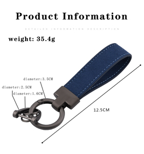 Wholesale <b>Keychain</b> Accessories Genuine Luxury Premium Retro Leather Key Chain <b>Custom</b> Brand Logo Leather <b>Keychain</b> - Product Image 2
