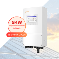 Kits solaires complets Solis 5000W, onduleur hybride d'énergie 5kW, batterie 5kWh 100Ah, panneau solaire pour applications domestiques