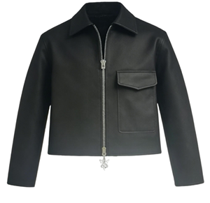 Custom Vintage Distressed PU <b>Leather</b> <b>Jacket</b> with DTG Print and Embroidered Patches for Men <b>Retro</b> Streetwear Coat - Product Image 3