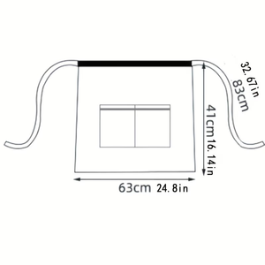 Custom Logo <b>Apron</b> Simple bar <b>Apron</b> 63cm x 41cm Adjustable Waist 1-4 Pockets Woven Textile <b>Kitchen</b> Cooking Daily Use Bangladesh - Product Image 6