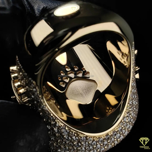 Luxury " NHP " Moissanite Diamond Statement Ring For Men Full Iced Out Hip Hop Fashion Jewelry Gold Finish - Product Image 5