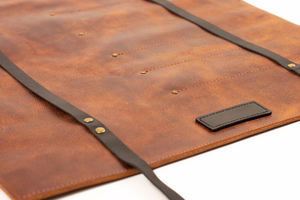 Estuche para Cuchillos de Cuero Genuino de Calidad, Resistente a Olores, Duradero y Ligero, Bolsa de Almacenamiento para Cuchillos de Chef, Organizador Profesional de Herramientas Culinarias - Product Image 4