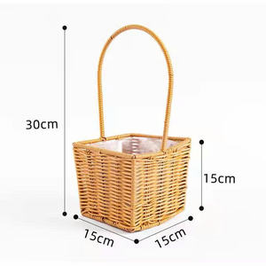 Panier de rangement tissé de couleur magnifique, panier multi-usages pour produits secs, rotin naturel - Product Image 1