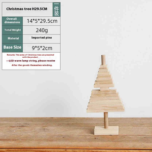 <b>Wooden</b> 3cm <b>Christmas</b> <b>Tree</b> Ornaments Rotating Desktop Decorations Window Scene Holiday Season Decorative Box Packaging Factory - Product Image 6