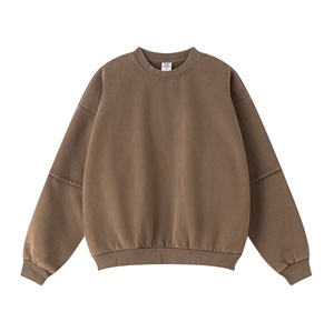 Oversized Hooded Sweatshirt Solid Color Drop Shoulder Long Sleeve Fleece Fabric Embroidered Winter Style Adult Women's Plus Size - Product Image 1