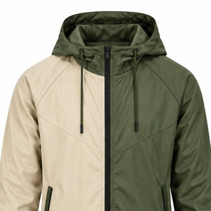 Windbreaker <b>Jacket</b> for <b>Men</b> Lightweight Outdoor Sports Water Resistant Full Zip <b>Hooded</b> Activewear Custom Apparel Factory Supplier - Product Image 3