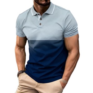 Polos de Manga Corta para Hombre, Multicolores, Estilo Waffle, Transpirables, Color Sólido, 100% Algodón, Diseño con Botones, Corte Regular, OEM ODM - Product Image 4