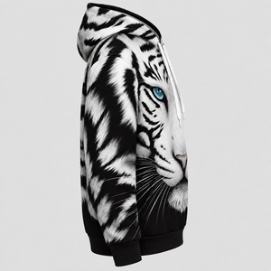 Sudadera con Capucha Deportiva Tejida con Estampado 3D de Tigre Animal King para Hombre y Mujer, Estilo Urbano Otoñal, Casual y Moderno, Largo Regular - Product Image 4