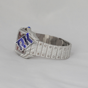 Reloj de Diamantes Moissanite de Lujo Más Vendido para Hombre, Reloj de Pulsera de Acero Inoxidable de Primera Calidad con Joyería de Alta Calidad - Product Image 4