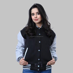 Chaqueta universitaria de forro polar de algodón personalizada al por mayor, chaquetas Letterman hechas a medida - Product Image 5