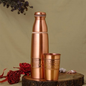 Handmade Pure <b>Copper</b> Bottle Traditional Ayurvedic Water Bottle Reusable Drinking Bottle <b>For</b> <b>Men</b> Women Home Office Travel Gym - Product Image 4