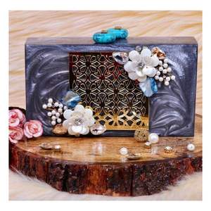 Bolso de Mano de Resina de Cristal de Diseño para Mujer, Accesorio de Moda para Fiestas Nocturnas - Product Image 4