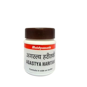 Extracto Herbal de Agastya Haritaki Baidyanat, Cosechado en la Naturaleza, Grado Alimenticio, 50 Tabletas/Cápsulas en Botella - Product Image 1