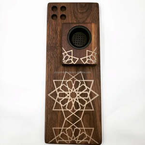 Noor Al Samaa 2025 madera resina epoxi Madkhan quemador elegante hecho a mano Bakhoor titular para celebraciones de Ramadán y Eid - Product Image 1