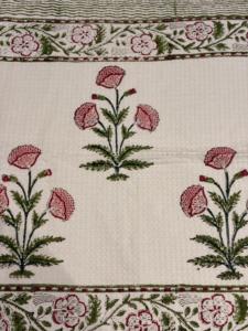 100% Cotton Hand Block Print <b>Towel</b> <b>Set</b> Pink Floral Jaipur <b>Bath</b> Hand <b>Towel</b> Soft Absorbent Spa Hotel Gift Wholesale Bulk Export - Product Image 5