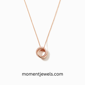 925 Sterling Silver <b>Double</b> Circle Pendant <b>Necklace</b> Zircon Link Chain Geometric Trendy Jewelry for Women Gift - Product Image 2