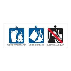 Étiquettes d'extincteurs Brady AFFF 2x5 pouces, résistantes à la chaleur et aux produits chimiques, en PVC, pour identification de sécurité - Product Image 1