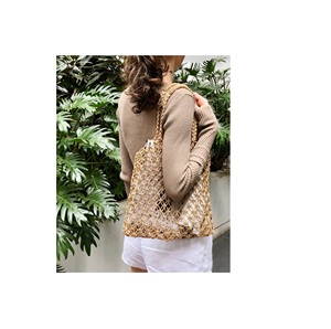 Proveedor de Fábrica: Bolsos de Playa Naturales, Lindas Cestas de Macramé, Bolsos de Paja Tipo Cubo para Accesorios de Moda - Product Image 4