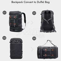 Sac à dos convertible en polyester de haute qualité, sac de sport avec fermeture éclair, chargement USB, ajustement confortable, imperméable, grande capacité, pour le sport et les voyages