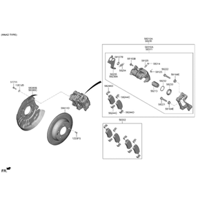 Calibradores y Soportes Nuevos para Elantra, Izquierdo 58210AA600 - Product Image 2