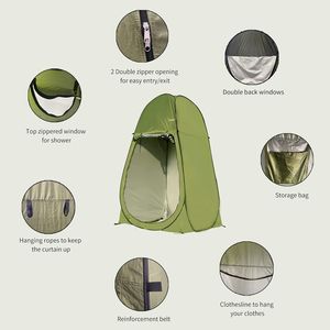 Tenda Portatile Istantanea da 7FT per Campeggio, Spogliatoio Esterno e Riparo dal Sole, Toilette Pieghevole per Escursioni - Product Image 3