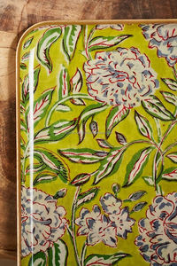 Plateau de service en fer émaillé fait main de haute qualité Illustration richement détaillée Table à manger pratique pour la maison Utiliser toutes les pièces - Product Image 4