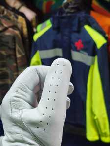 Gants de golf unisexes en cuir PU respirant à doigts entiers avec fermeture à enfiler, blancs, pour le sport - Product Image 5