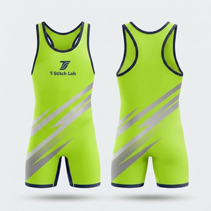 Reasonable Price Hot Selling Men's Adult Wrestling <b>Singlets</b> Lightweight Quick Dry Breathable Stretch Professional <b>Weightlifting</b> - Product Image 4