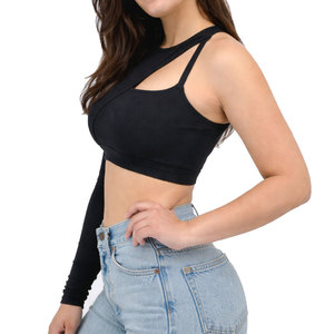 <b>Top</b> Quality Stylish In Stock Women Crop <b>Top</b> T-Shirts Wholesale New Design Women Crop <b>Top</b> For Adult Size - Product Image 1