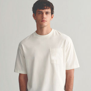 Camiseta de Hombre de Alta Calidad, Suave, Informal, para Uso Diario, con Bolsillo, Corte Holgado, Anti-Pilling, Cuello Redondo, Diseño Personalizado - Product Image 2