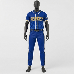 Vêtements de sport personnalisés professionnels avec impression par sublimation intégrale, tissu polyester respirant pour l'identité d'équipe, baseball - Product Image 1