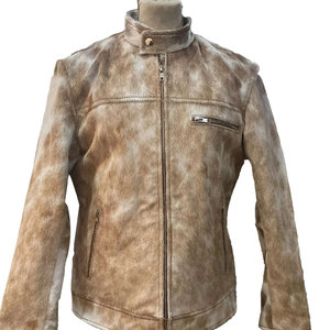 Top Selling High Quality Vintage Style Leather <b>Jacket</b> Front Pocket Bottom Belt Stylish Genuine Leather <b>Jacket</b> for Men <b>Sheepskin</b> - Product Image 1