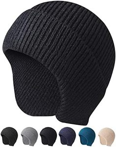 Bonnet cagoule unisexe noir côtelé premium le plus vendu, doublé polaire, chaud et extensible, idéal pour les sports de plein air, vente en gros OEM - Product Image 1