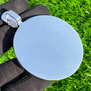 Pendentif personnalisé en argent 925 pour homme, style hip-hop, plaqué rhodium, avec nom circulaire et logo serti de diamants, cadeau d'anniversaire - Product Image 4