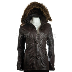 Veste en cuir pour femme, nouveau style |   Meilleures vestes en cuir pour femmes, mode féminine, vêtements d'hiver / Vestes en cuir à manches longues - Product Image 2