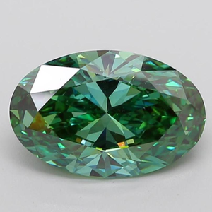 Diamant vert fantaisie de taille ovale cultivé en laboratoire, certifié IGI, 5-7 carats, pour la fabrication de bijoux - Product Image 1